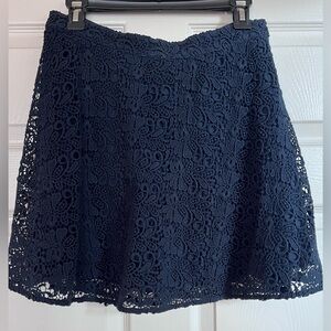 Navy Lace Skirt